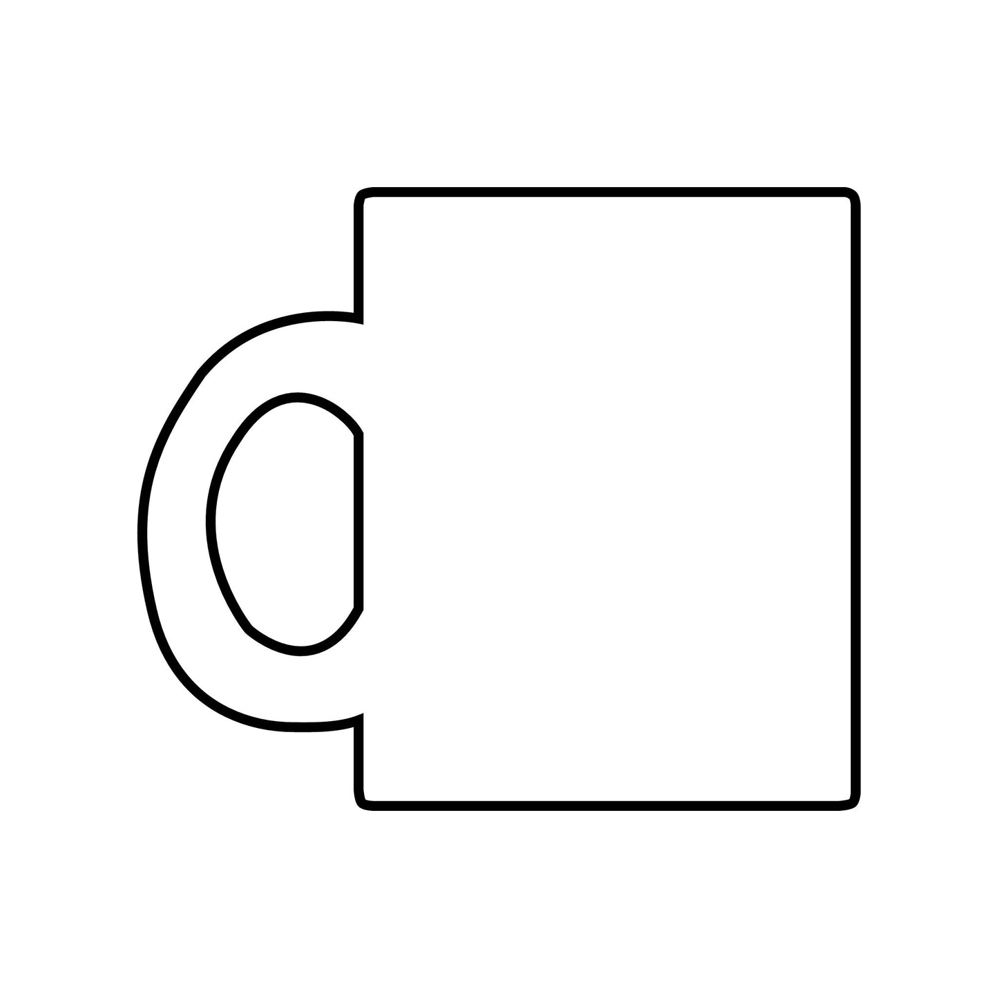 Clear Glass Mug with Handle, 10oz