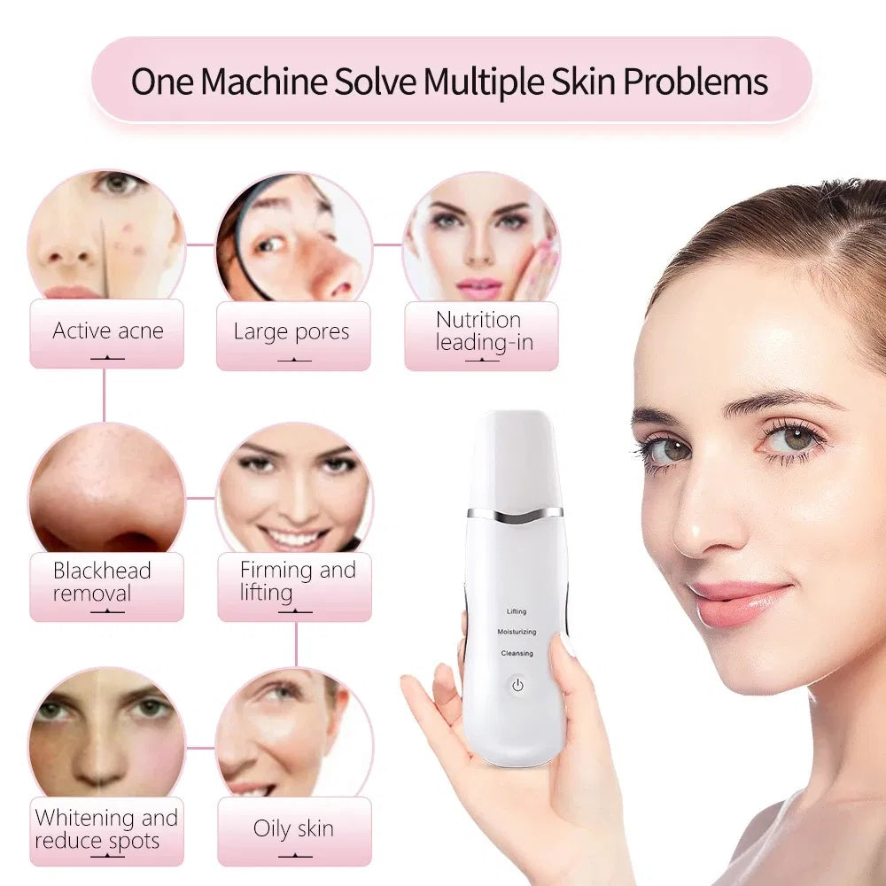 UltraSkin Tri-Function Pro - Advanced Ultrasonic Facial Spatula System